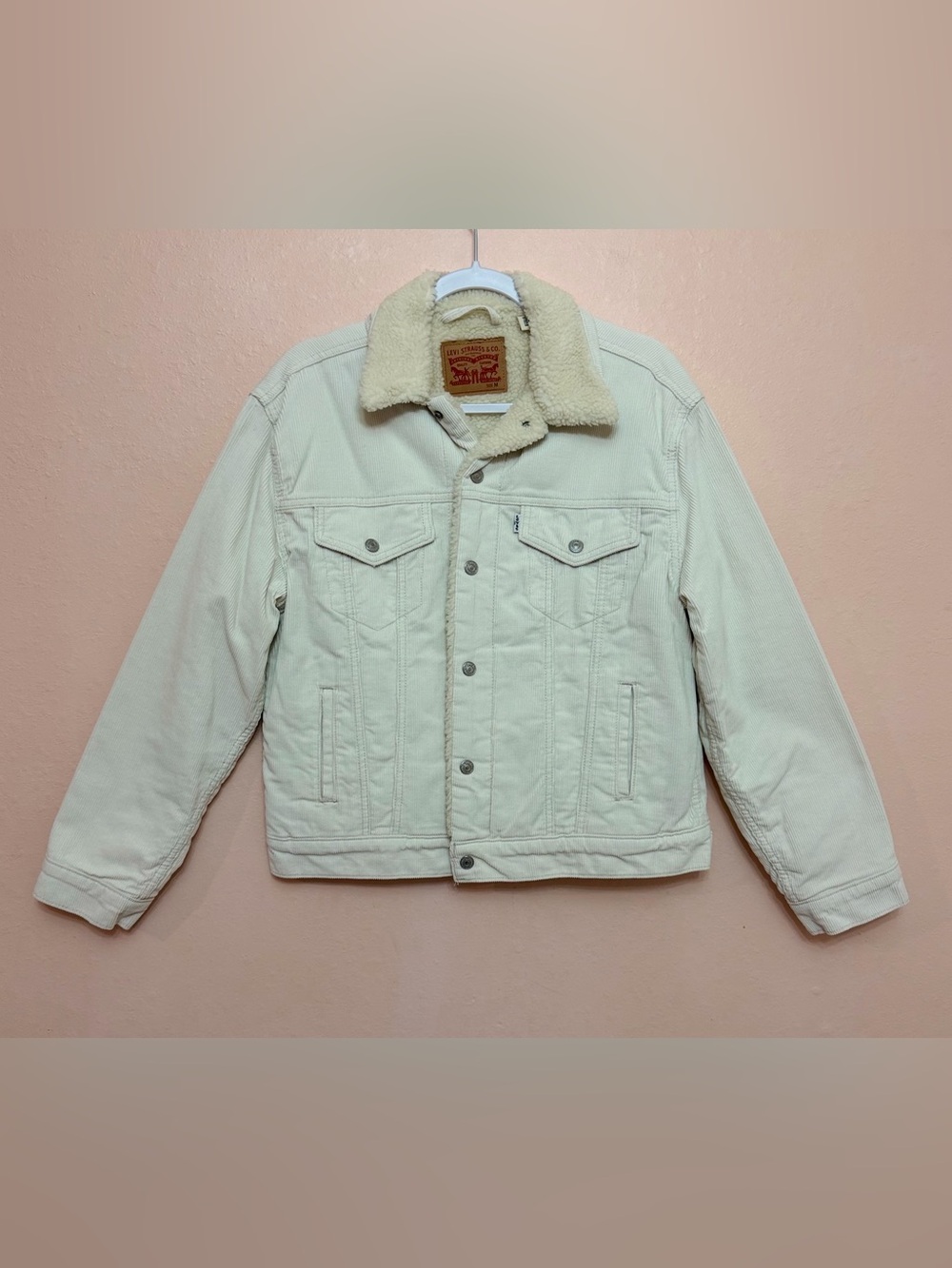 LEVIS EX-BOYFRIEND CORDUROY SHERPA TRUCKER JACKET